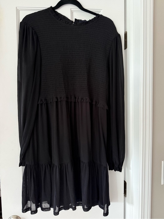 Scoop Dresses & Skirts - Black Smocked Tiered Mini Dress Women’s Size L 12-14